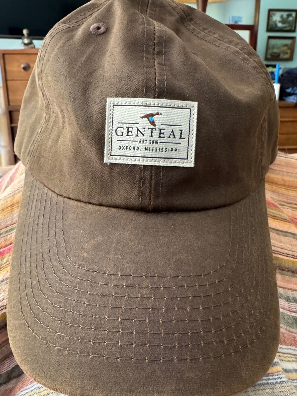 GENTEAL waxed cotton logo hat